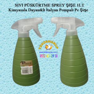 SIVI PÜSKÜRTME SPREY ŞİŞE 1LT YEŞİL – KİMYASALA DAYANIKLI İTALYAN POMPA
