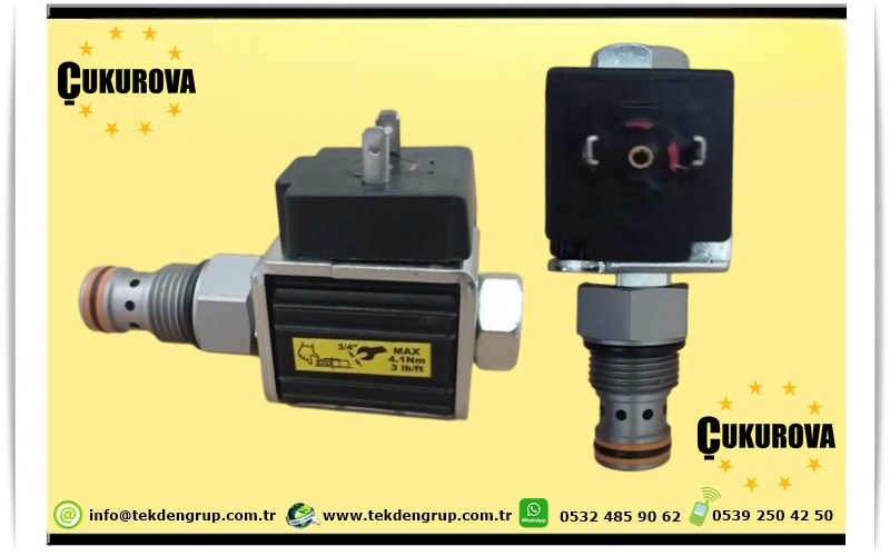 C17D30 SELENOİD VALFİ HİDROLİK SİSTEM ÇUKUROVA 885 BEKOLODER