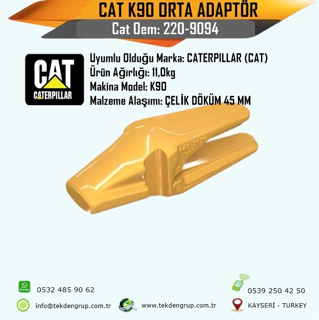 CATERPILLAR CAT K90 220 9094 ORTA ADAPTÖR (45mm)