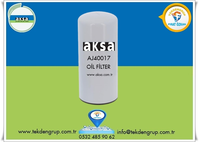 AJ40017 YAĞ FİLTRESİ AKSA JENERATÖR