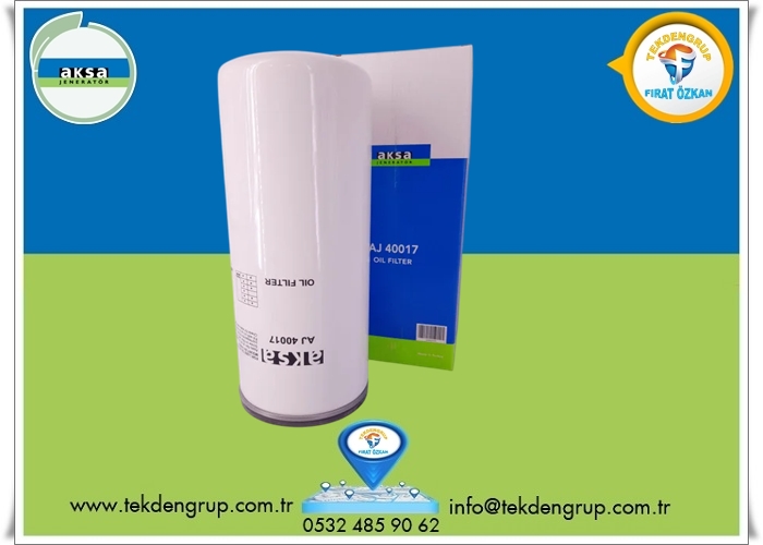 AJ40017 YAĞ FİLTRESİ AKSA JENERATÖR Görsel 2