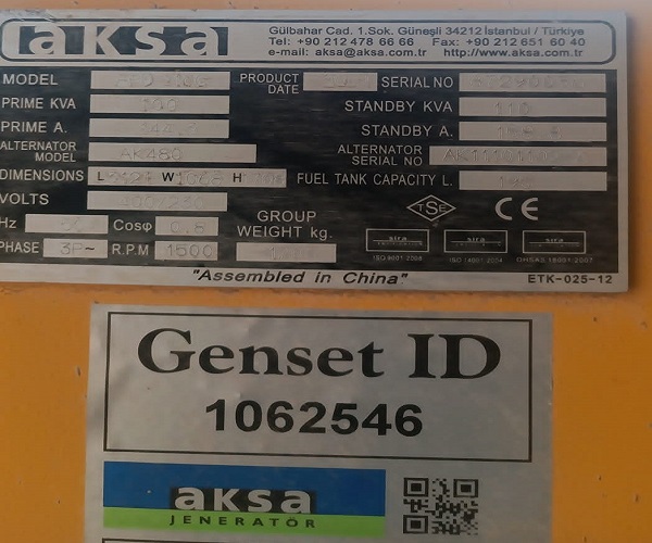 AJ20023 HAVA FİLTRESİ APD110C AKSA JENERATÖR Görsel 2