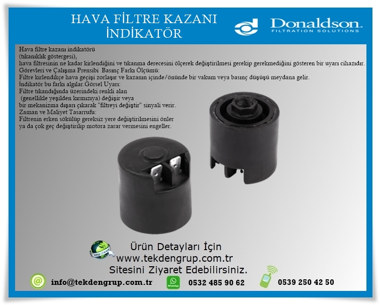 HAVA FİLTRE KAZANI İNDİKATÖR DONALDSON